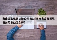 海南省玄机区块链公司收益[海南省玄机区块链公司收益怎么样]